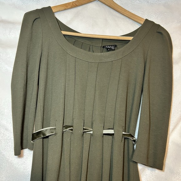 Theory Dresses & Skirts - Theory Vintage Green Dress Size P Scoop Neck Prairie Cottagecore Wool Delight